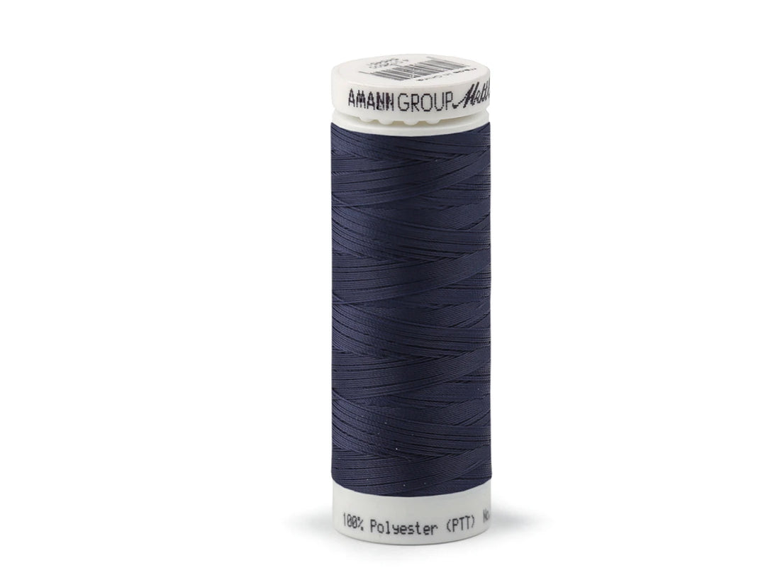 Polyesterové elastické nitě Mettler Seraflex - tmavě modrá 130 m