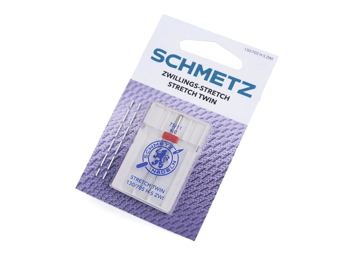 Dvojjehla Stetch 4,0/75 Schmetz na kartě - pro elastické látky