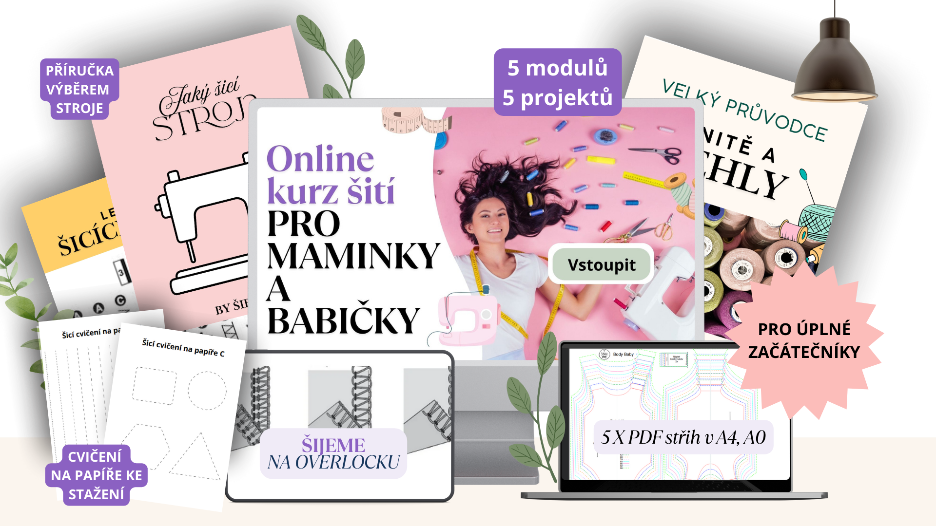 Online kurz šití pro maminky a babičky - 5 prvních projektů