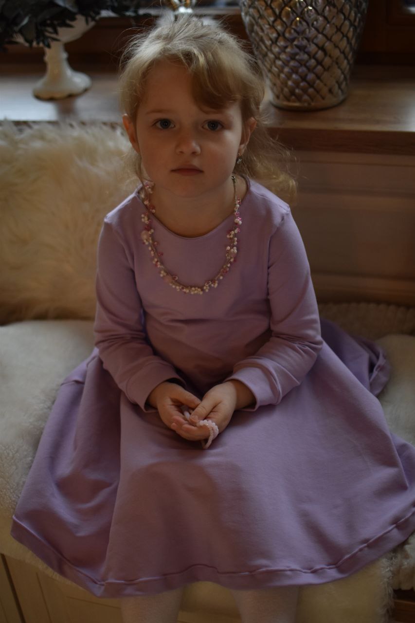 Střih na dětské točivé snadné šaty Olivia vel. 62 - 140