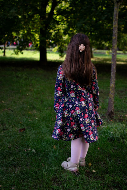 Střih na dětské točivé snadné šaty Olivia vel. 62 - 140